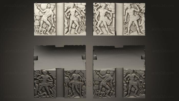 High reliefs and bas-reliefs, historical and religious (GRLFH_0402) 3D model for CNC machine